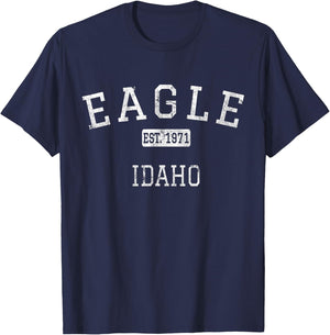 Eagle Idaho ID Vintage T-Shirt - T-Shirt | Navy