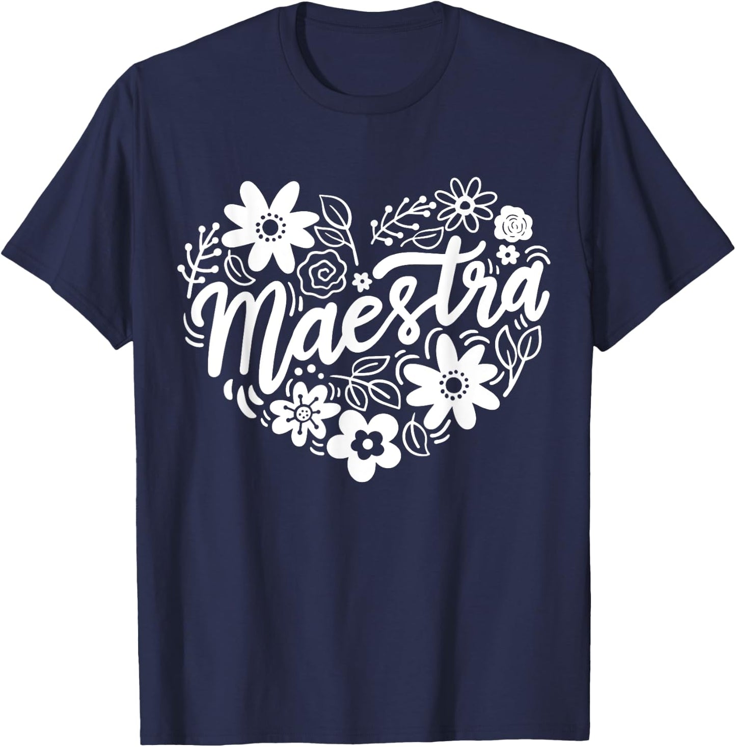 Maestra Spanish Teacher Women Girls Kids T-Shirt - T-Shirt | Navy