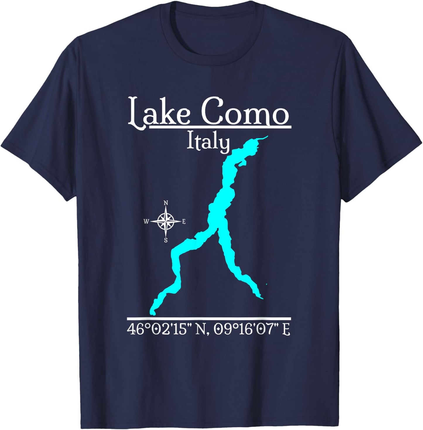 Lake Como, Italy T-Shirt - T-Shirt | Navy