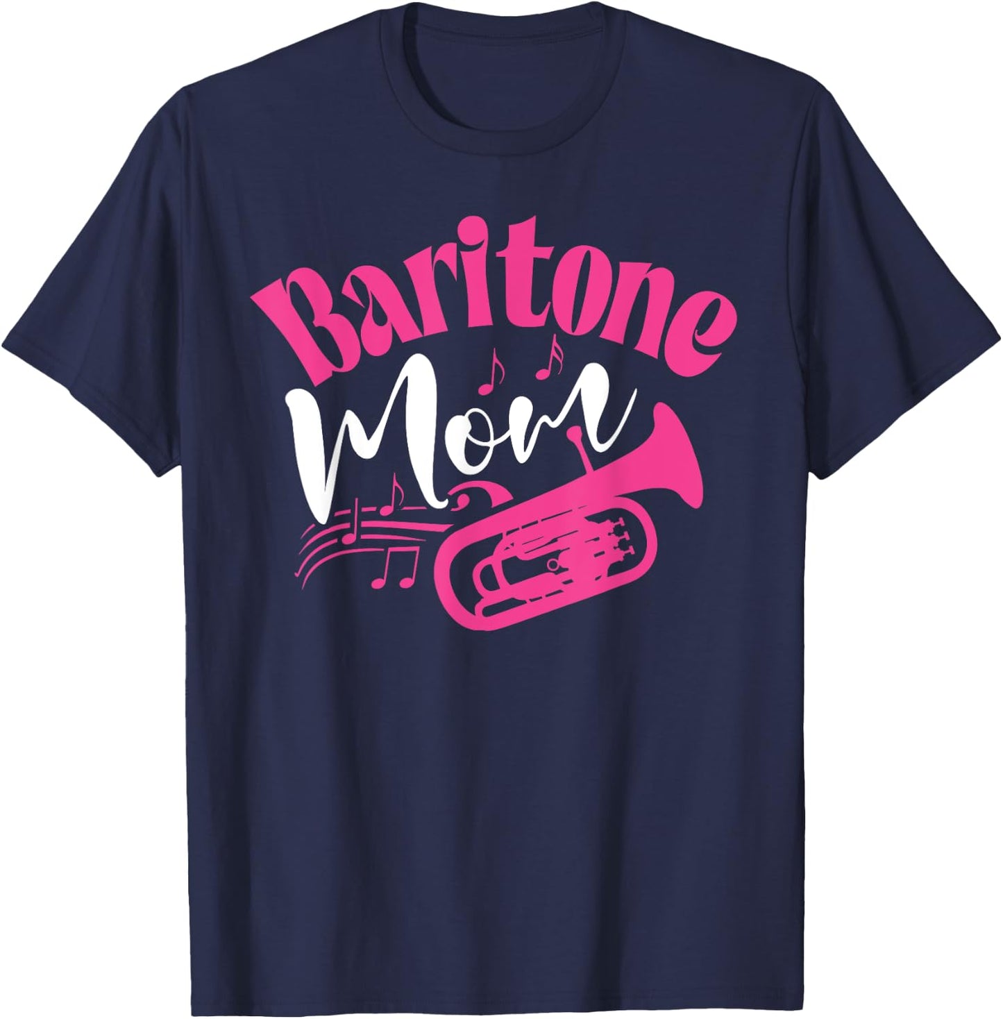 Baritone Mom Marching Band Mother Mama Player T-Shirt - T-Shirt | Navy