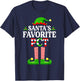 Santa's Favorite PCT Shirt Patient Care Technician Christmas T-Shirt - T-Shirt | Navy