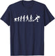 Evolution Of Inline Skating - Roller Skater Rollerblades T-Shirt - T-Shirt | Navy