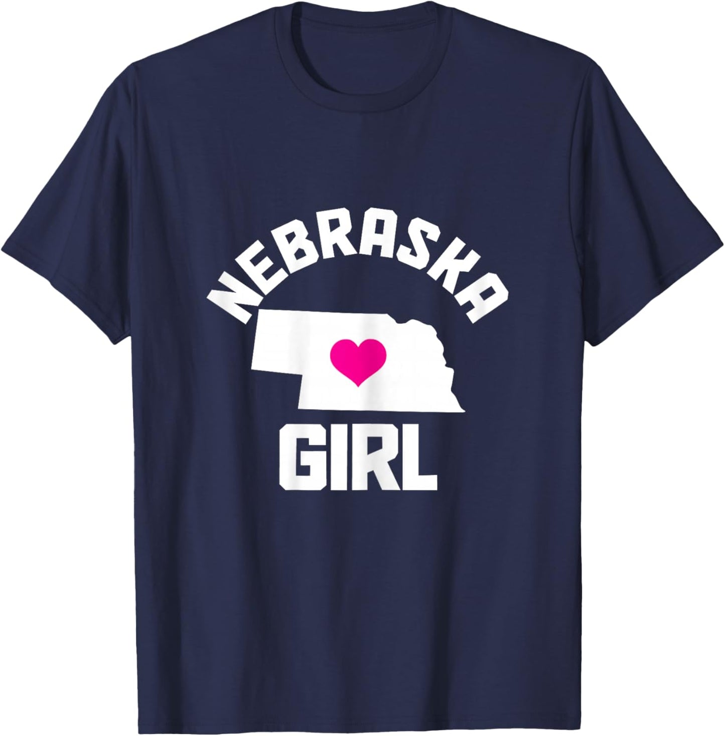 Nebraska Girls' Heart State Map T-Shirt - T-Shirt | Navy