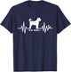 Whoodle Heart Beat EKG Pulse Design For Dog Lovers Men Women Girls Kids T-Shirt - T-Shirt | Navy