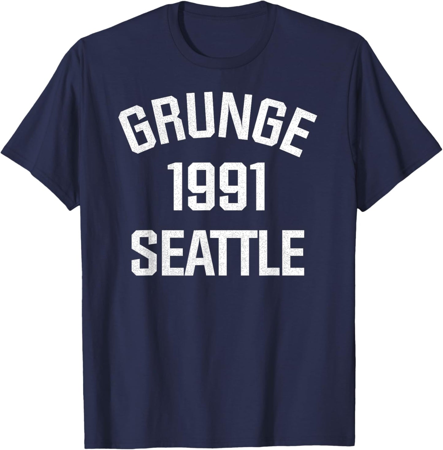 Grunge Rock 1991 Seattle T-Shirt - T-Shirt | Navy