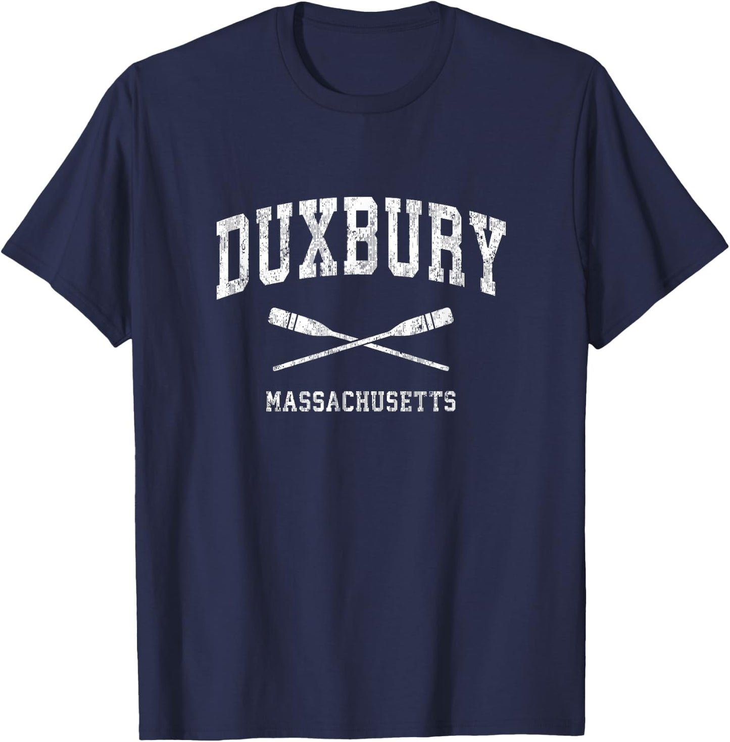 Duxbury Massachusetts Vintage Nautical Paddles Sports Oars T-Shirt - T-Shirt | Navy