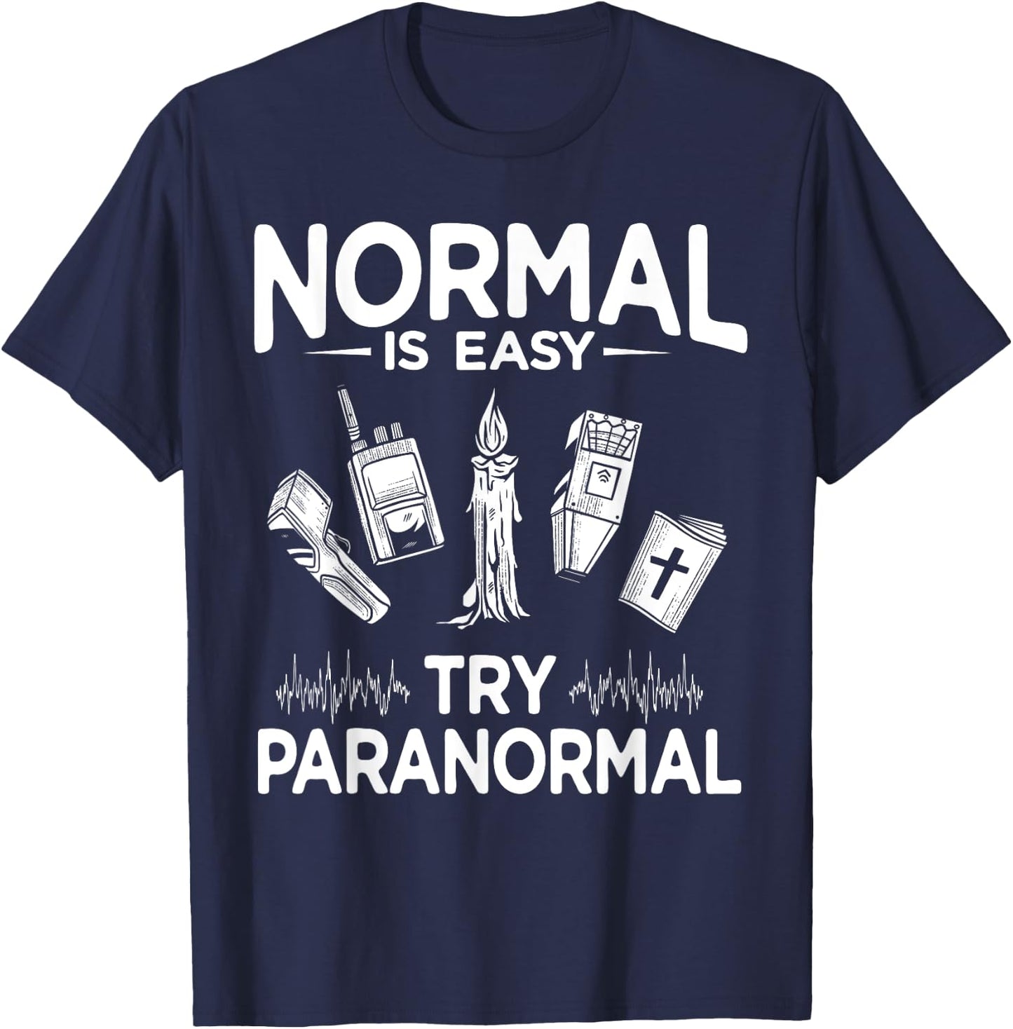 Phasmophobia - Ghost Hunter - Paranormal Investigator T-Shirt - T-Shirt | Navy