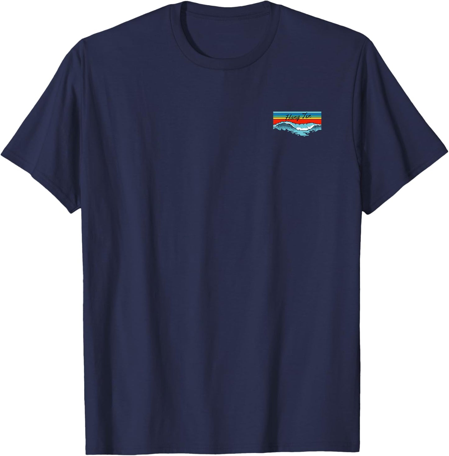 Shortboards Hang Ten The Perfect Wave Surfer Paradise Design T-Shirt - T-Shirt | Navy