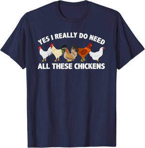 Best Chicken Art Women Poultry Farm Chicken Farmer T-Shirt - T-Shirt | Navy