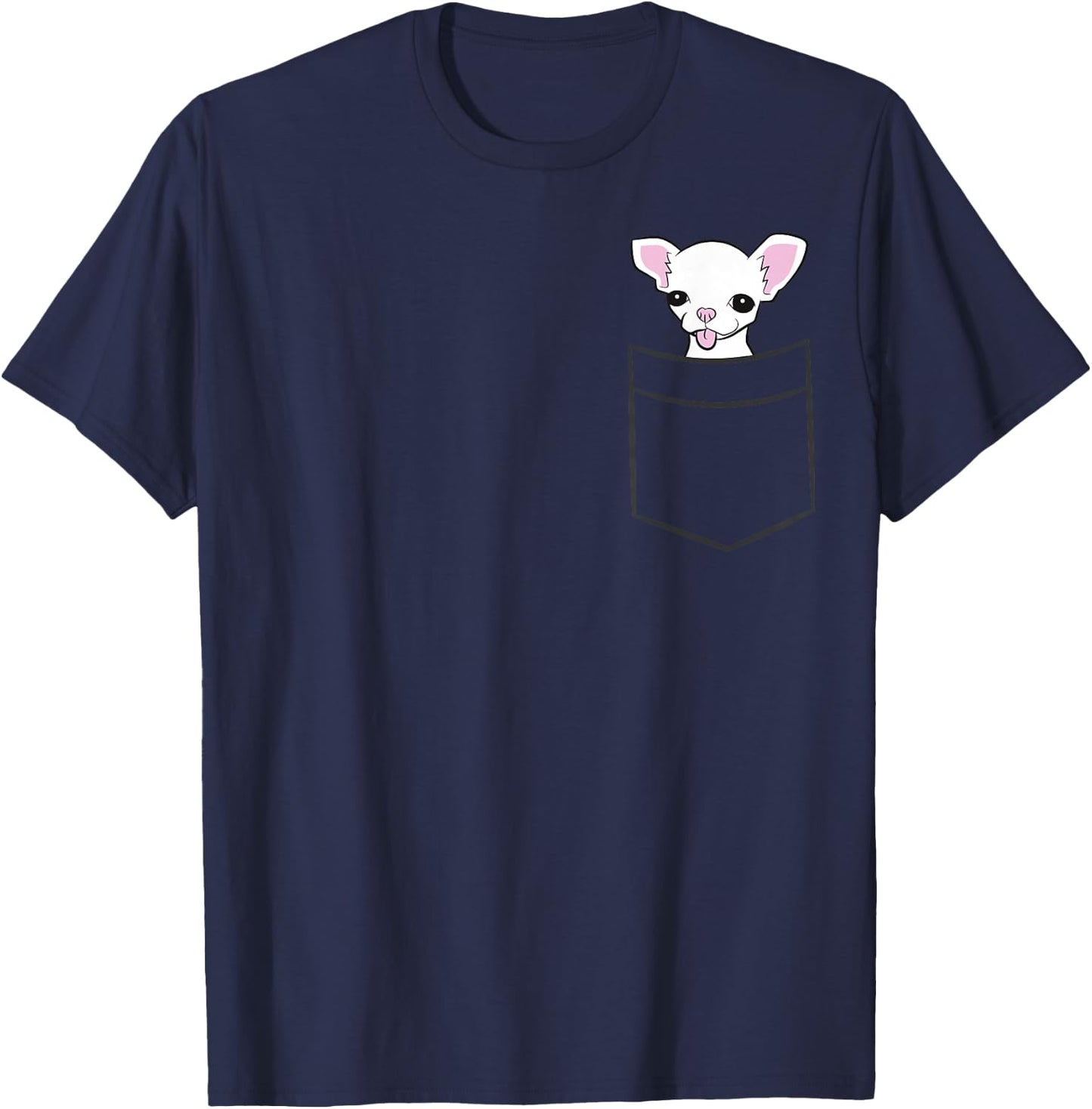 Chihuahua Dog In Pocket Funny Chihuahua T-Shirt - T-Shirt | Navy