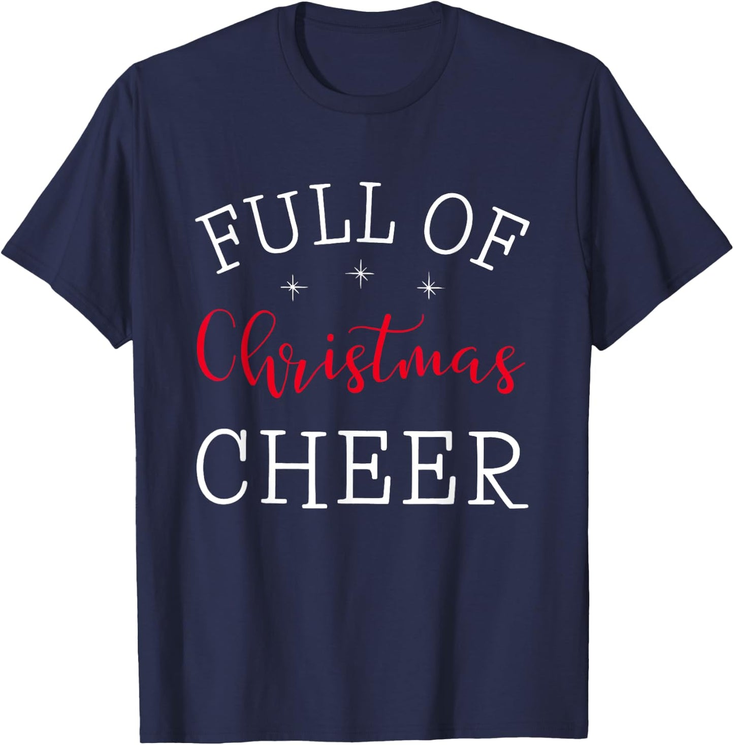 Full Of Christmas Beer And Christmas Cheer Couple Matching T-Shirt - T-Shirt | Navy