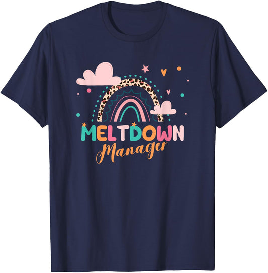 Meltdown Manager After School Daycare Provider Childcare T-Shirt - T-Shirt | Navy