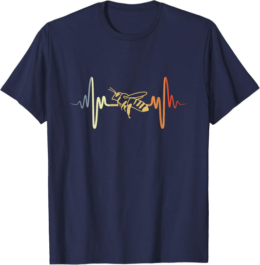 Vintage Bee Beekeeping Lover T-Shirt - T-Shirt | Navy