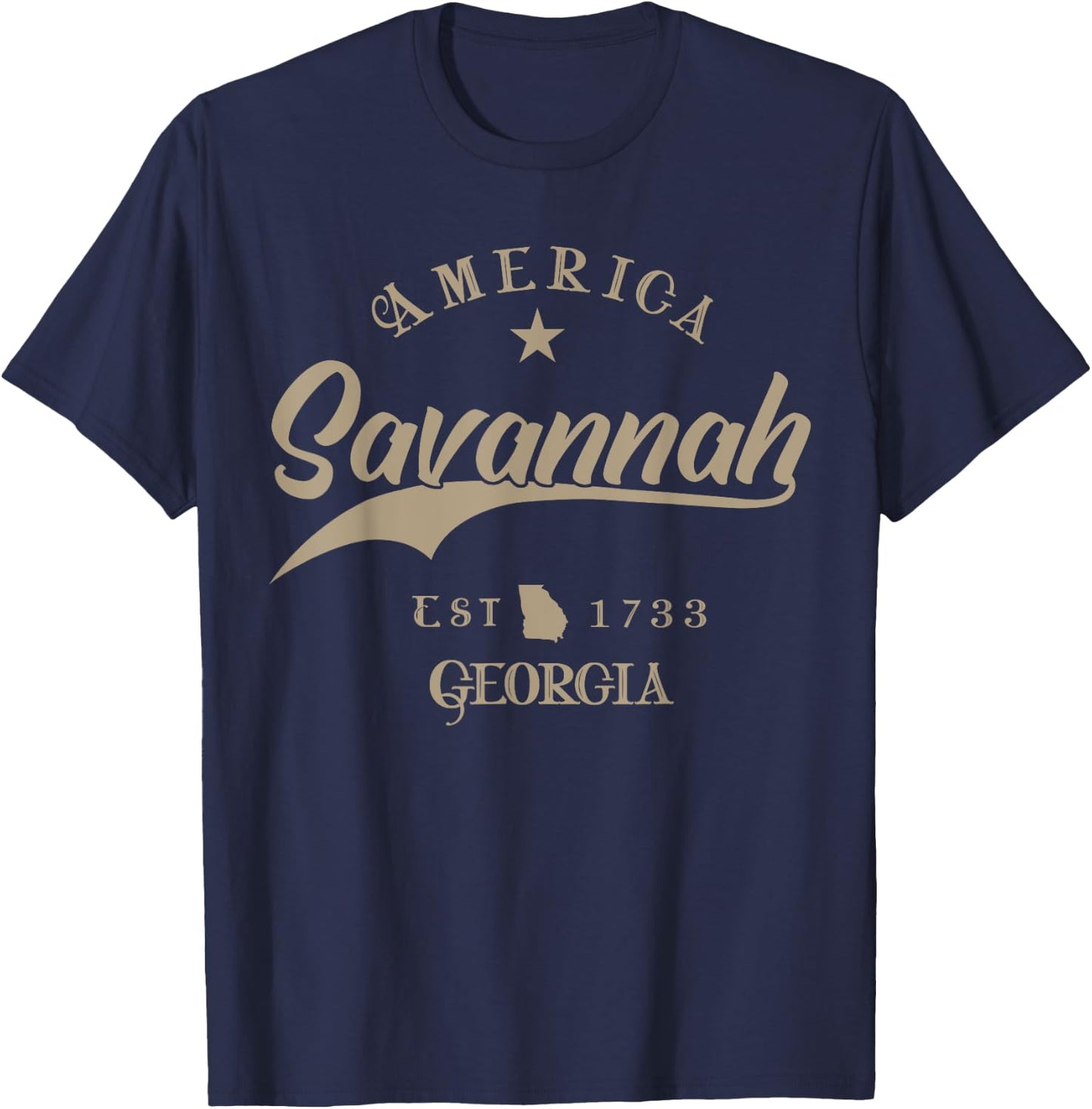 Savannah GA | Georgia T-Shirt - T-Shirt | Navy