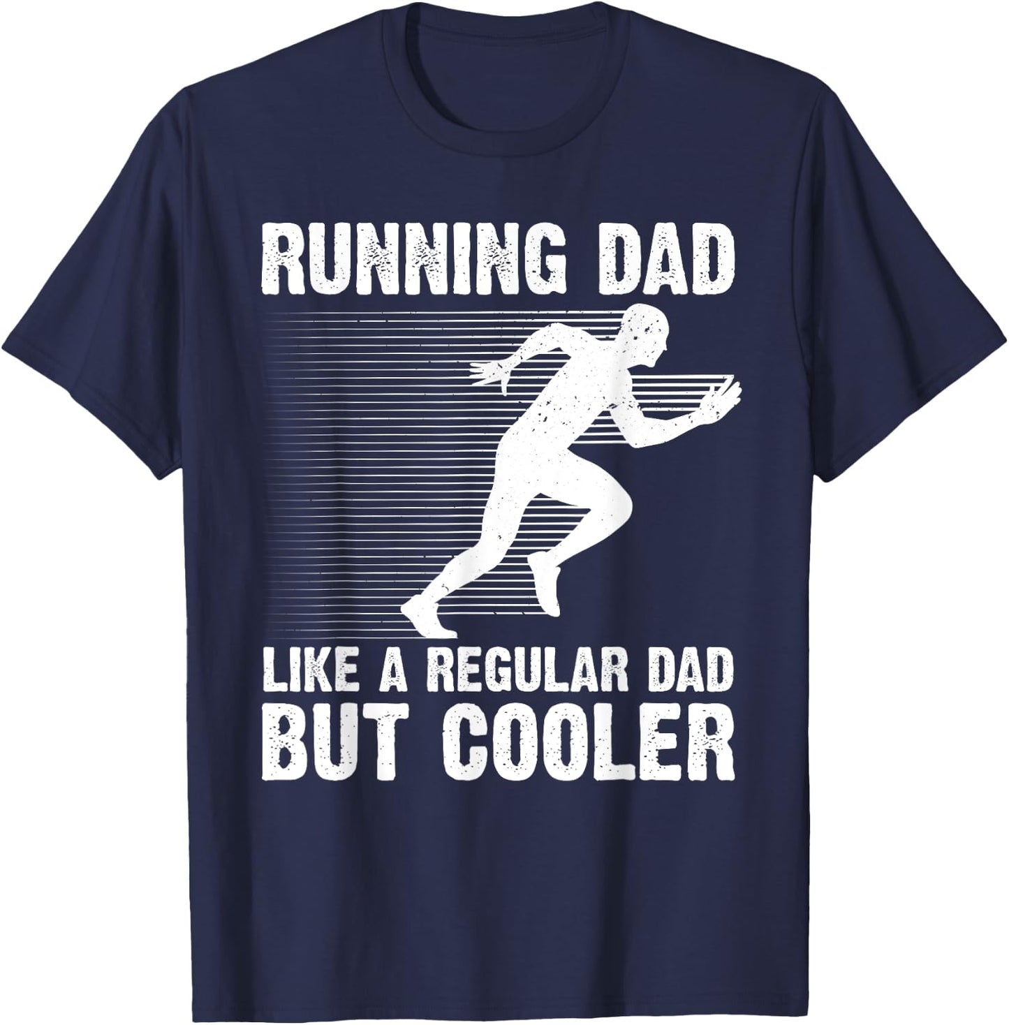 Funny Running Dad Father Marathon 5K Run Finisher T-Shirt - T-Shirt | Navy