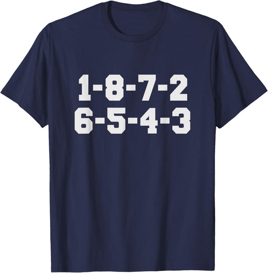 1-8-7-2-6-5-4-3 Firing Order 1-8-7-2-6-5-4-3 Black Men's Classic Fit Short Sleeve Small T-Shirt - T-Shirt | Navy