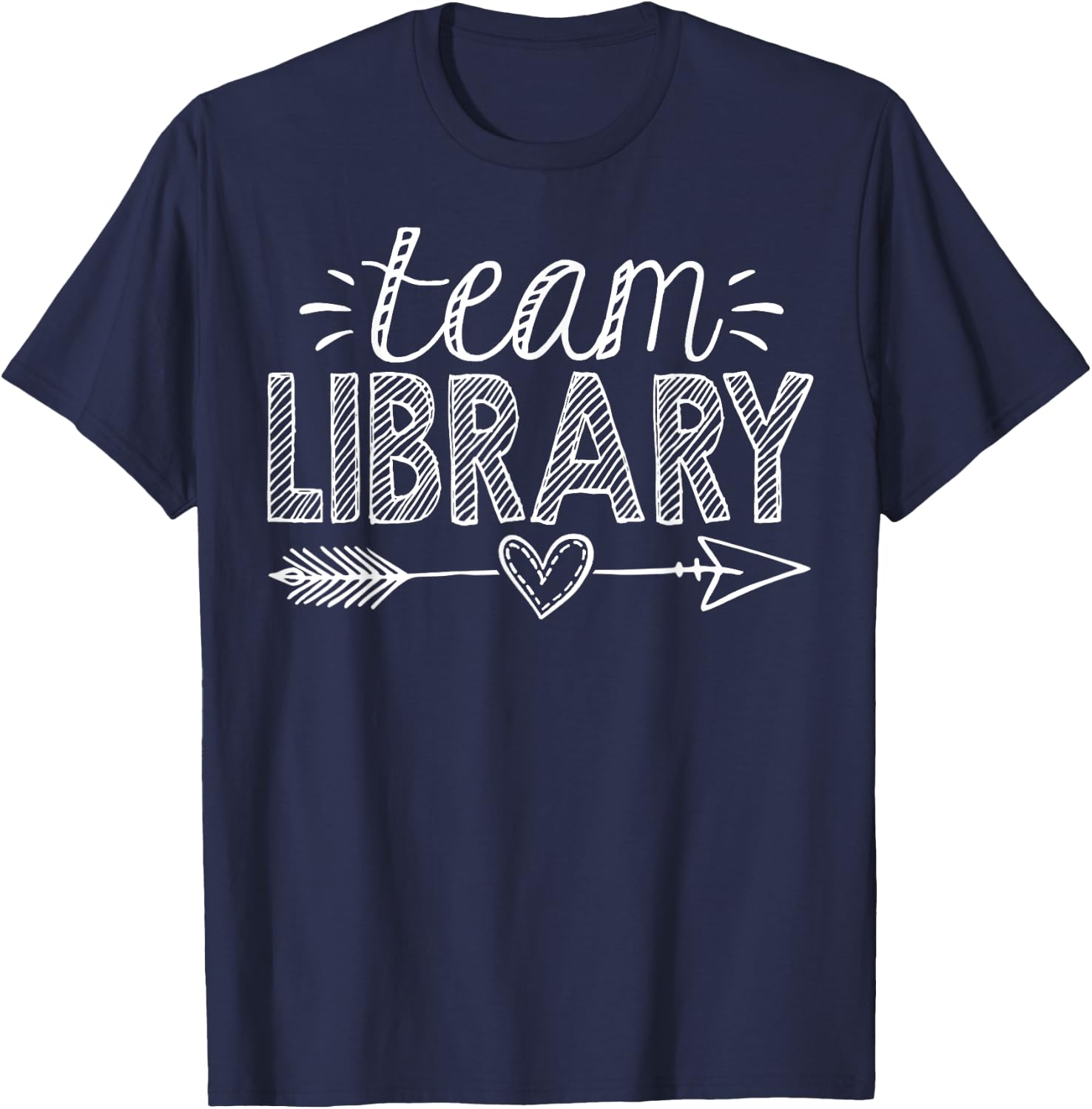 Team Library Teacher Student Back To School T-Shirt - T-Shirt | Navy