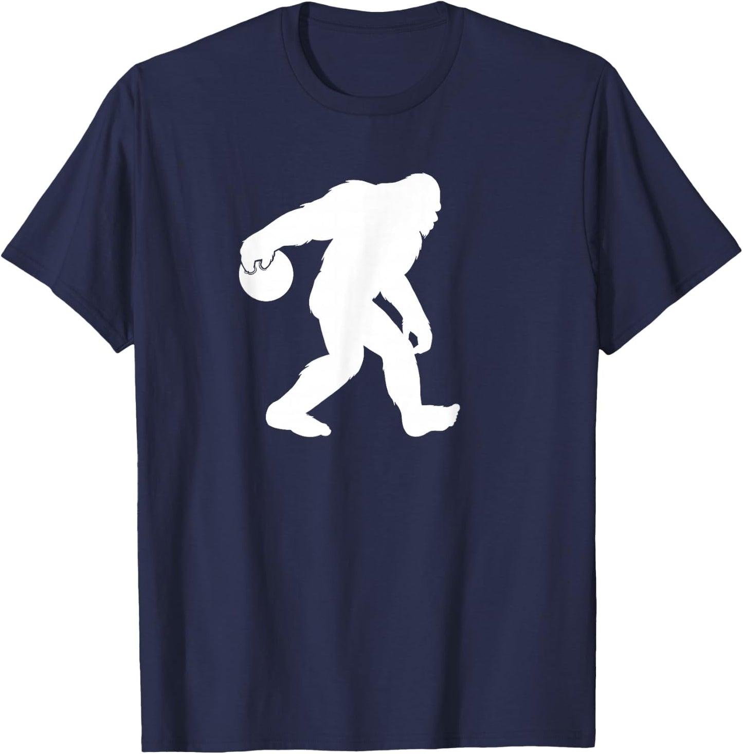 Bigfoot loves bowling funny Bigfoot bowling T-Shirt - T-Shirt | Navy