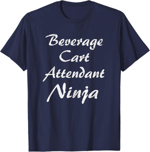 Beverage Cart Attendant Occupation Work T-Shirt - T-Shirt | Navy