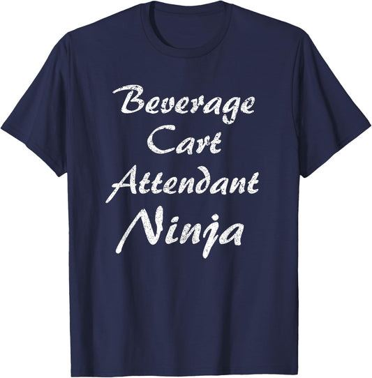 Beverage Cart Attendant Occupation Work T-Shirt - T-Shirt | Navy