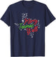 Merry Texmas Y'all Cute Southern Christmas Texas Holidays T-Shirt - T-Shirt | Navy
