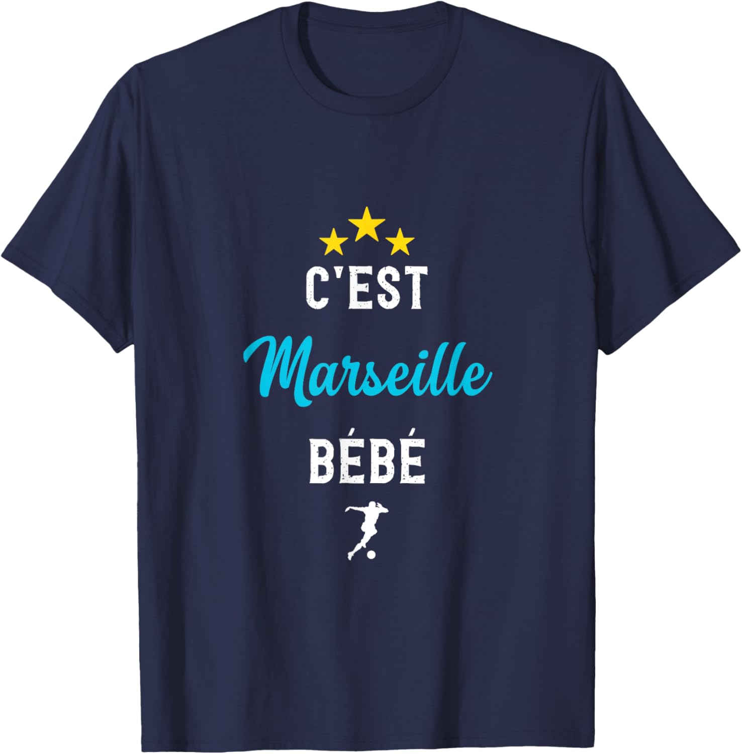C'est Marseille Baby Gift OM Marseille Football Supporter T-Shirt - T-Shirt | Navy