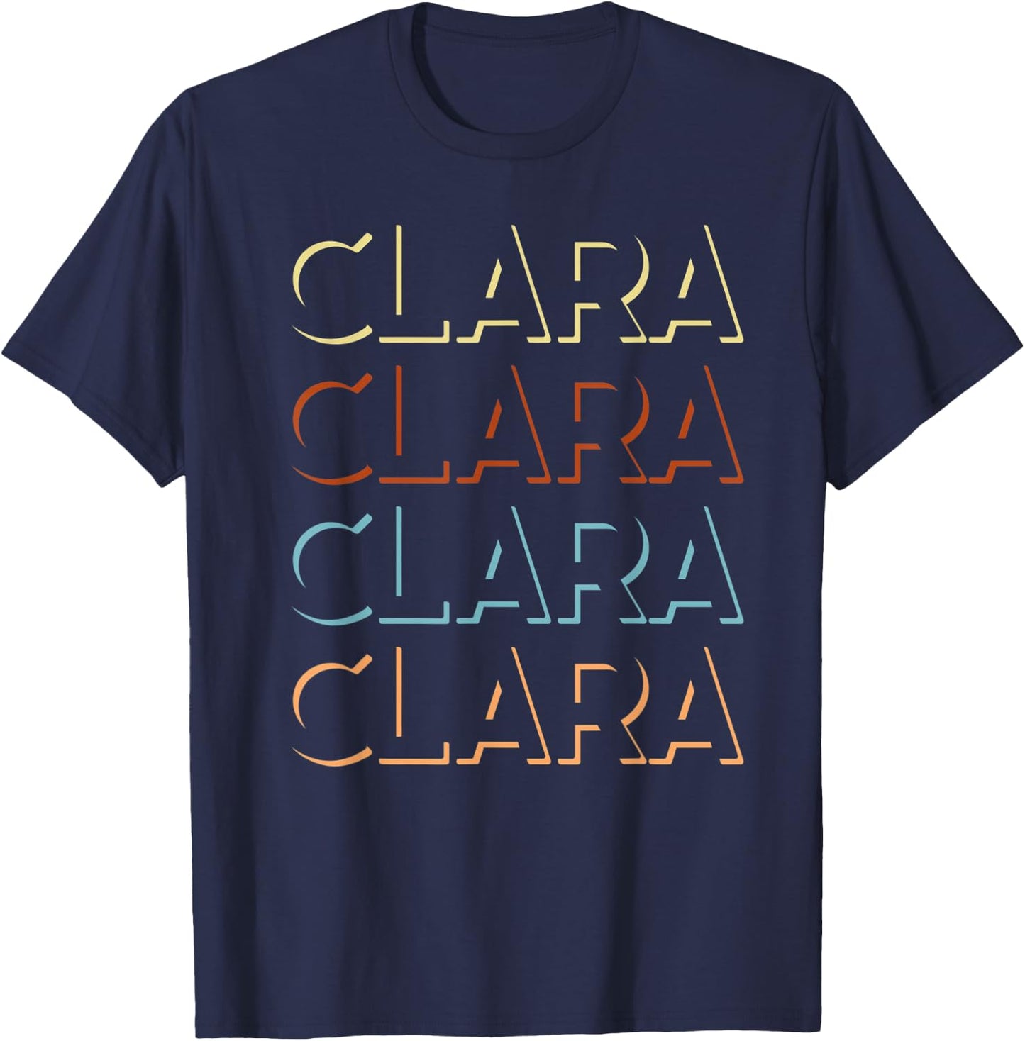 Clara First Name My Personalized Named T-Shirt - T-Shirt | Navy