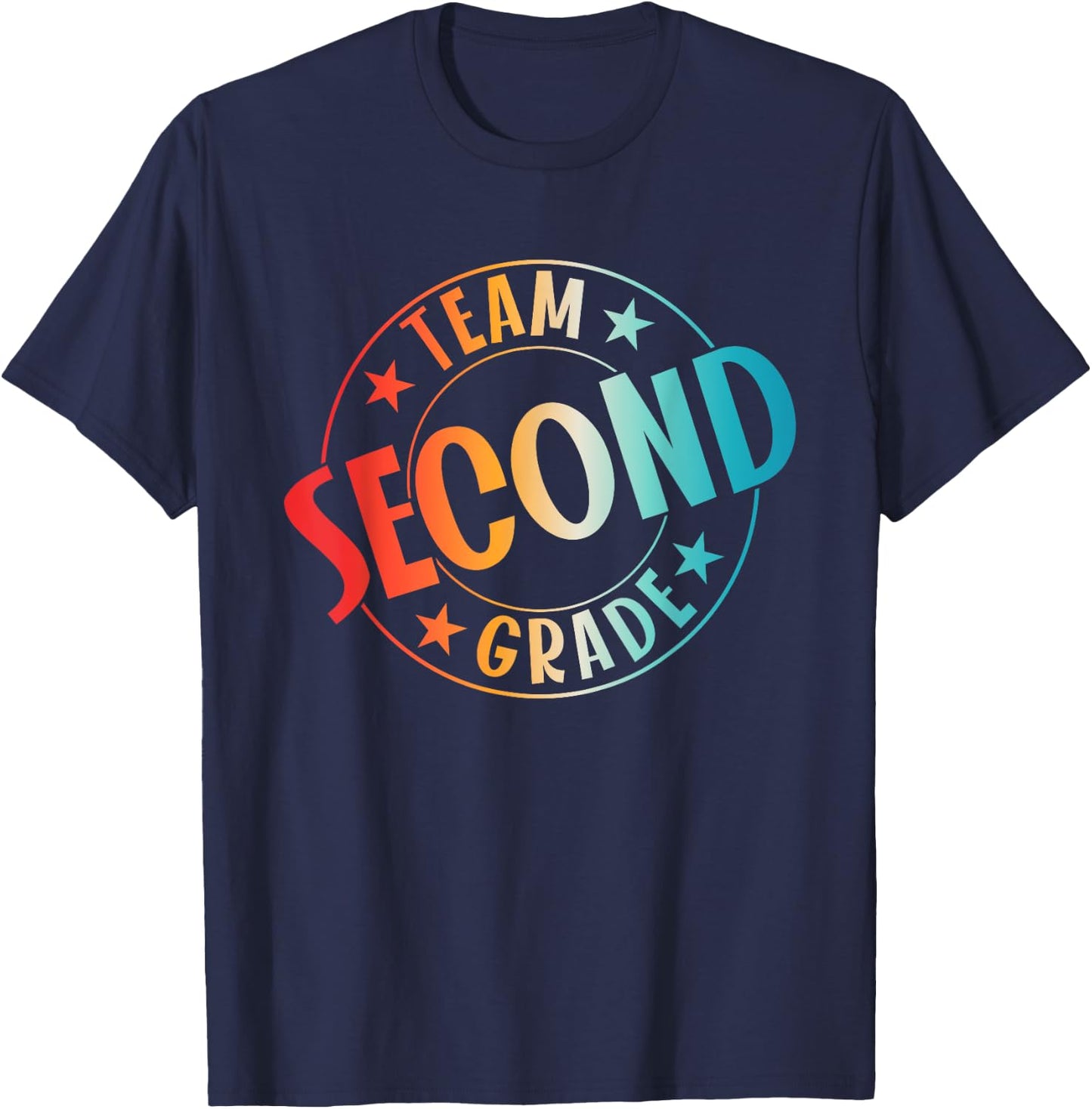 Team Second Grade Teacher Student Back To School 2nd Grade T-Shirt - T-Shirt | Navy
