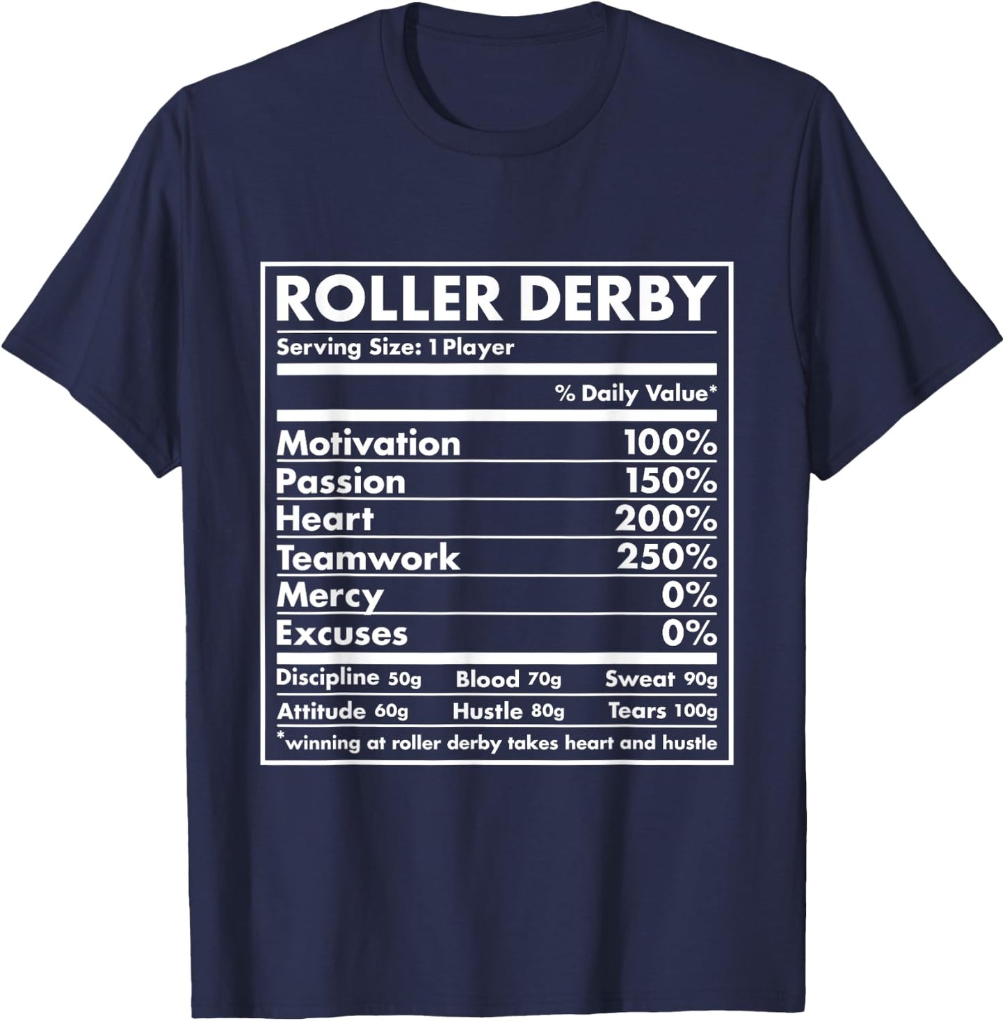 Sport Nutrition Roller Derby T-Shirt - T-Shirt | Navy