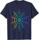 Kids Cool Halloween Spider Web Costume Rainbow Spider T-Shirt - T-Shirt | Navy