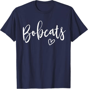 Bobcats High School Bobcats Sports Team Women's Bobcats T-Shirt - T-Shirt | Navy