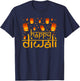 Lantern Happy Diwali Festival of Light T-Shirt - T-Shirt | Navy
