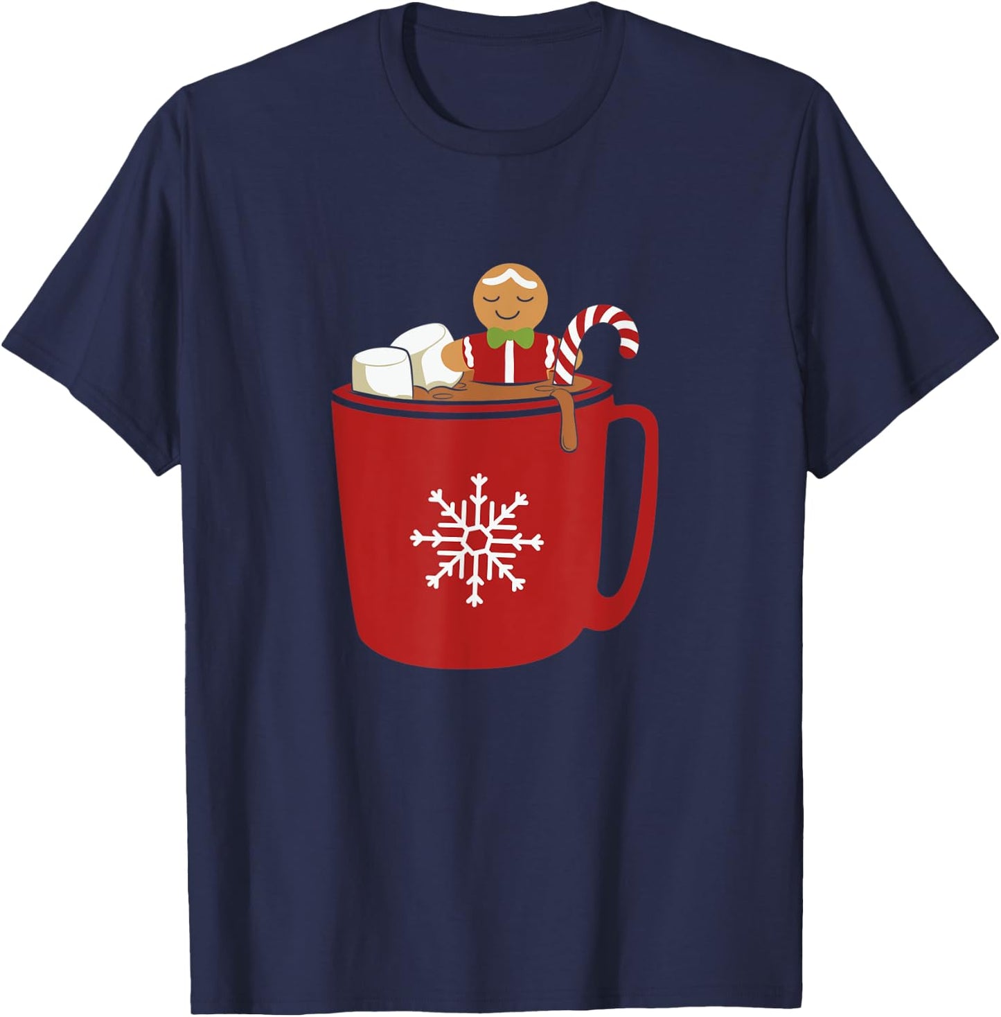 Xmas Christmas Hot Chocolate Cocoa T-Shirt - T-Shirt | Navy