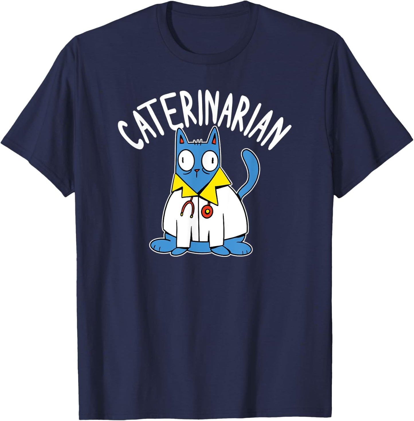 Caterinarian Cat Doctor Veterinarian Women Kids T-Shirt - T-Shirt | Navy