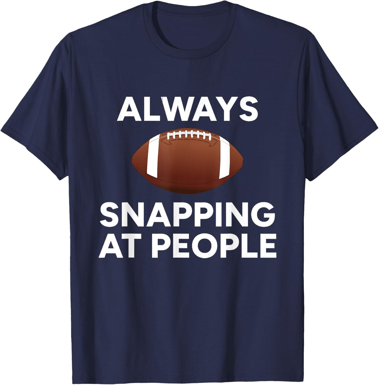 Football Center, Football Player by Bain Graphics Men's Black Short Sleeve Modern Classic Fit , Size Small T-Shirt - T-Shirt | Navy