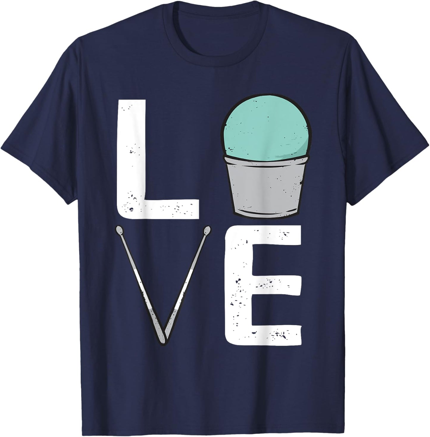Cardio Drumming Love Gym Fitness Class Workout T-Shirt - T-Shirt | Navy
