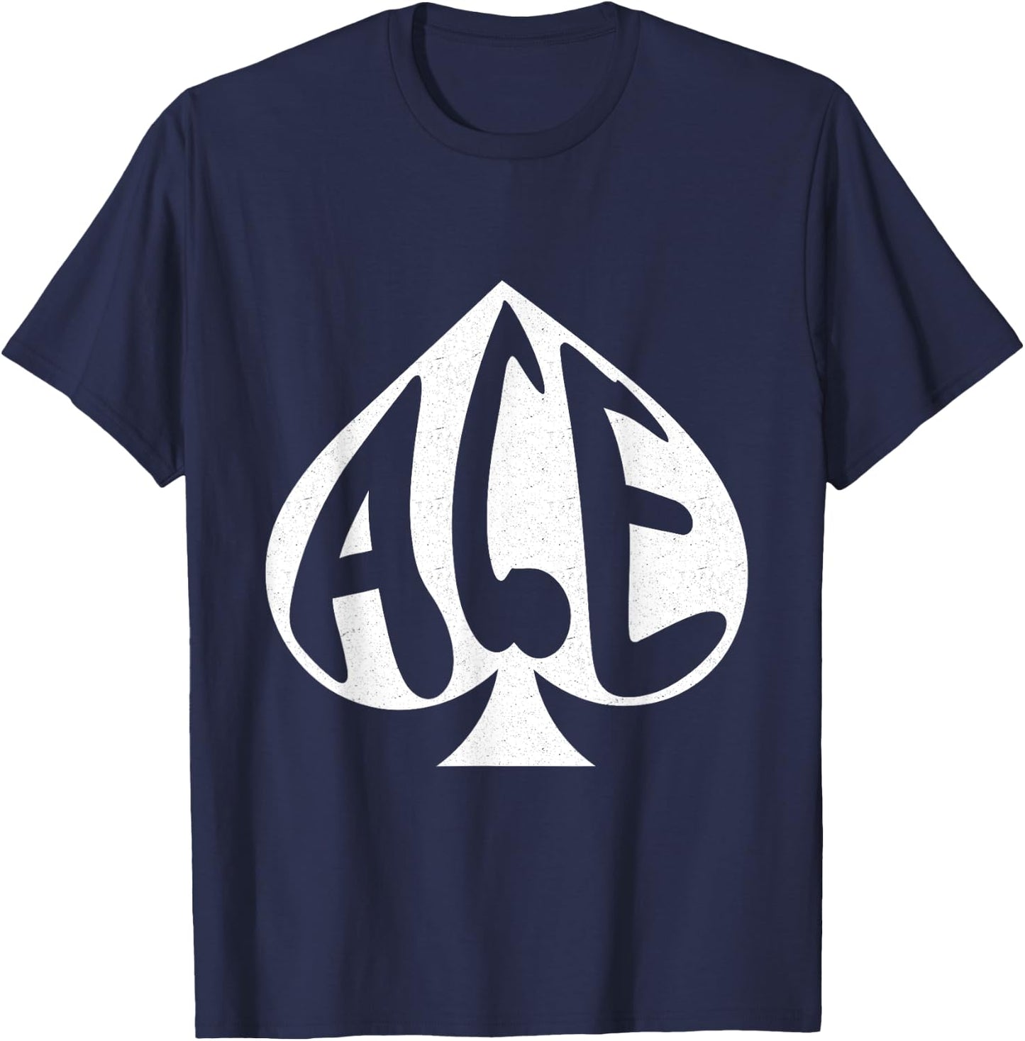 Vintage Ace of Spades Texas Hold'em Playing Card T-Shirt - T-Shirt | Navy