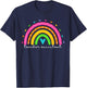 Cute Teacher Assistant Rainbow Teaching Assistant T-Shirt - T-Shirt | Navy