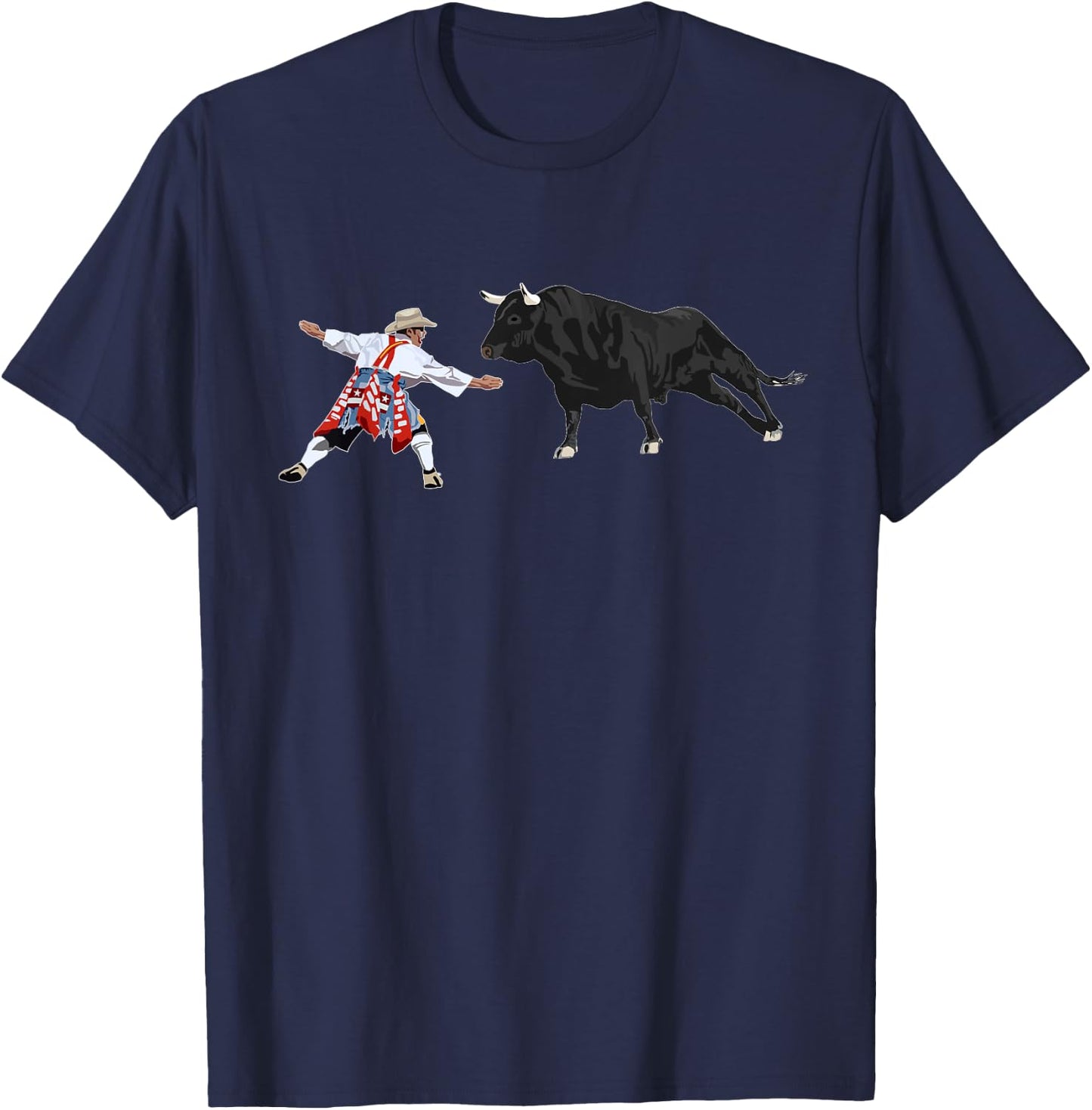 Rodeo Clown Funny Bull Fighting Lover Gag Bullfighter Outfit T-Shirt - T-Shirt | Navy