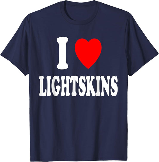 I Heart (Love) Lightskins T-Shirt - T-Shirt | Navy