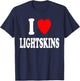 I Heart (Love) Lightskins T-Shirt - T-Shirt | Navy
