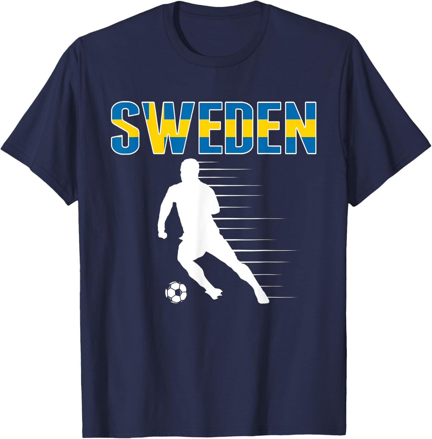 Sweden Soccer Lovers Jersey - Support Swedish Football Team T-Shirt - T-Shirt | Navy