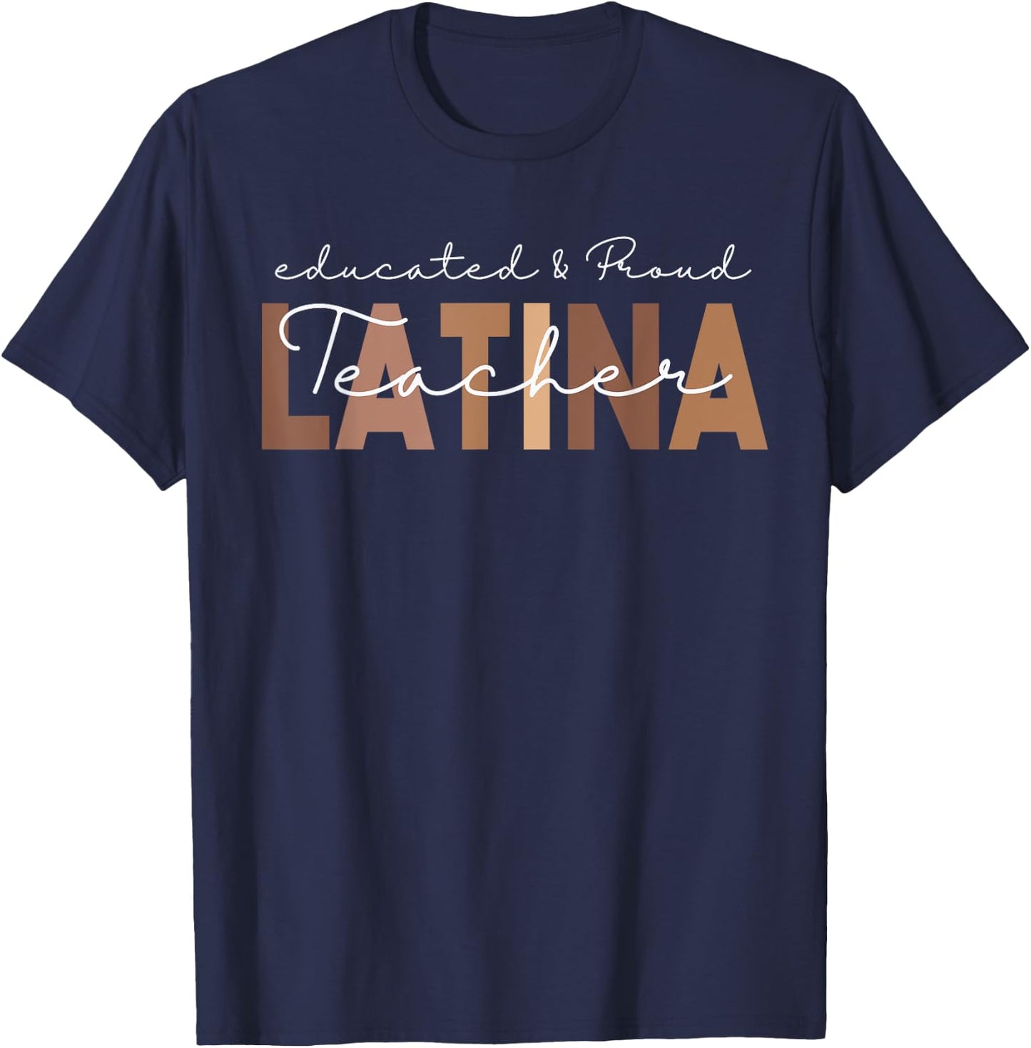 Latina Teacher Maestra educated & Latino Teachers Women T-Shirt - T-Shirt | Navy