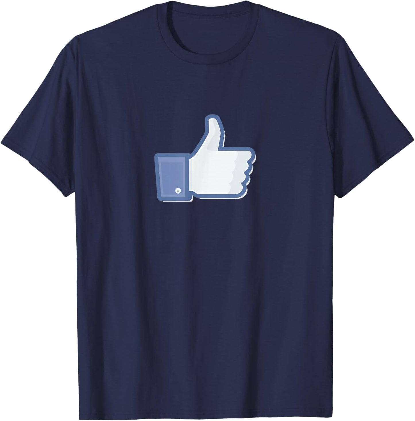Thumbs Up Like Face Book Icon T-Shirt - T-Shirt | Navy
