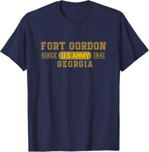 Fort Gordon Georgia Military Base T-Shirt - T-Shirt | Navy