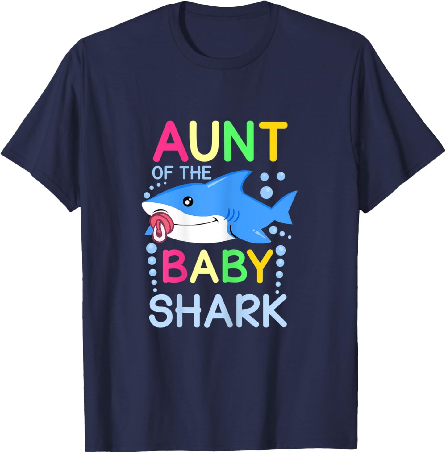 Aunt of the baby shark cute family matching outfit T-Shirt - T-Shirt | Navy