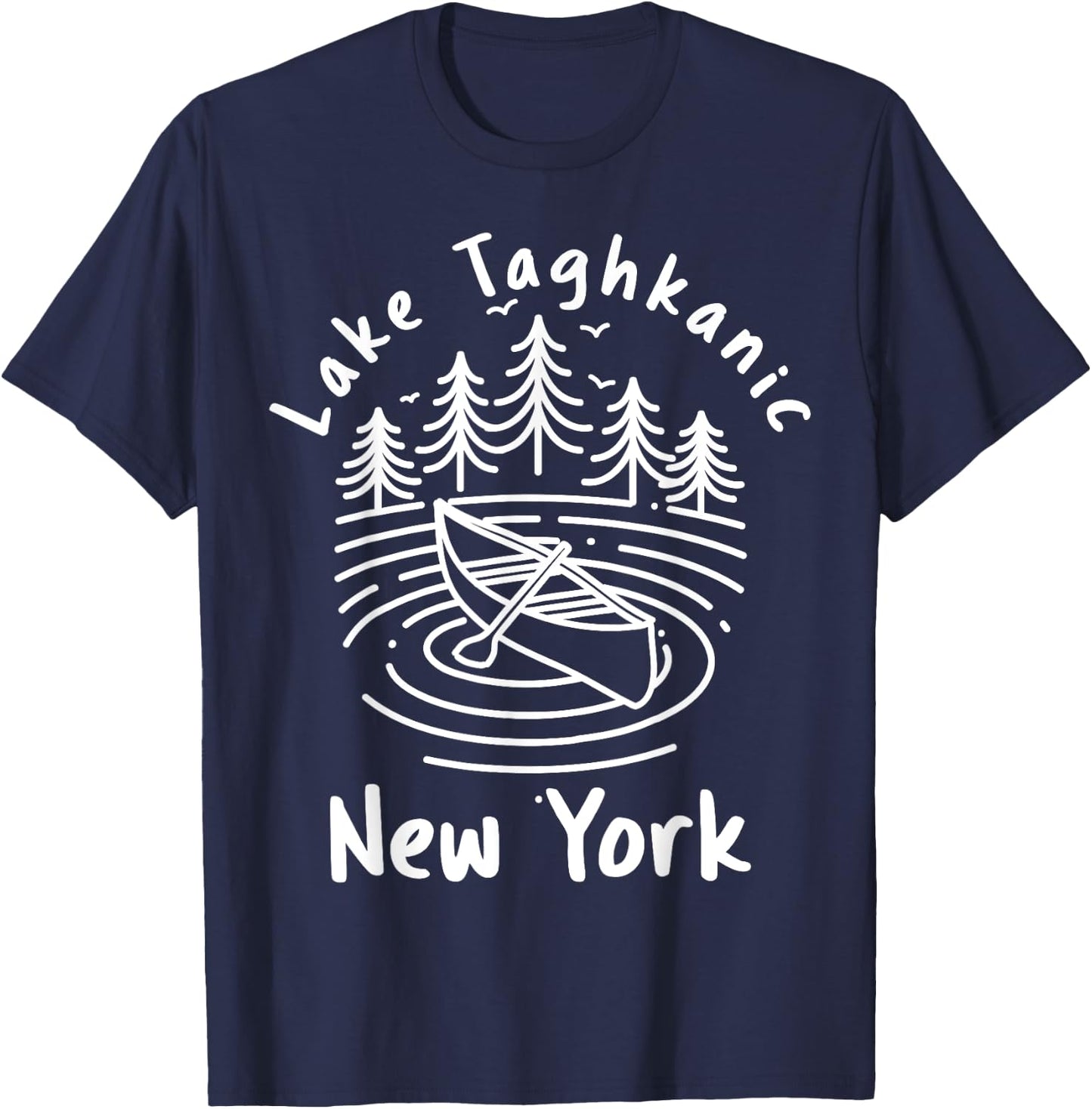 Lake Taghkanic in New York State T-Shirt - T-Shirt | Navy
