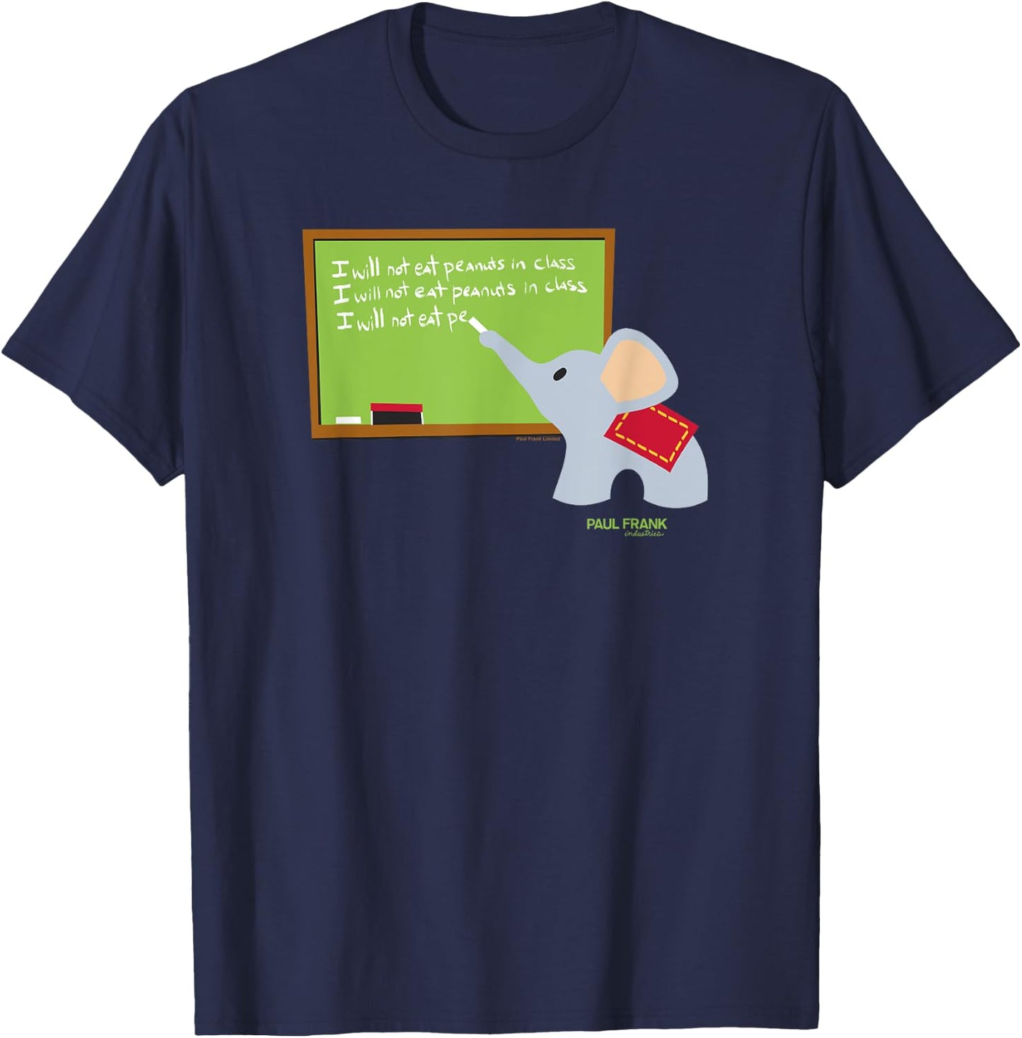 Paul Frank Ellie The Elephant Class Chalk Board T-Shirt - T-Shirt | Navy
