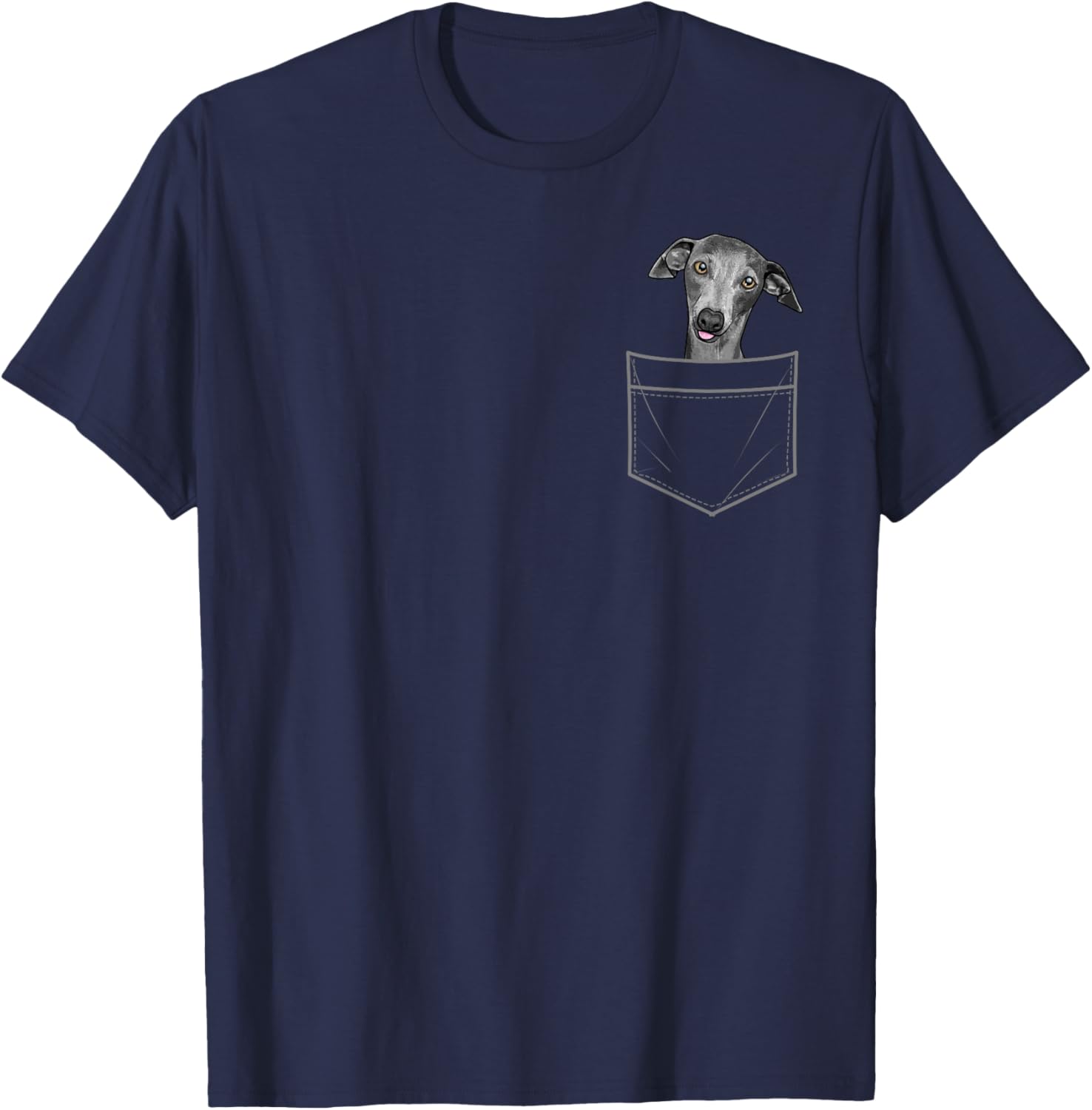 Funny Greyhound Design Women Italian Greyhound Lover T-Shirt - T-Shirt | Navy