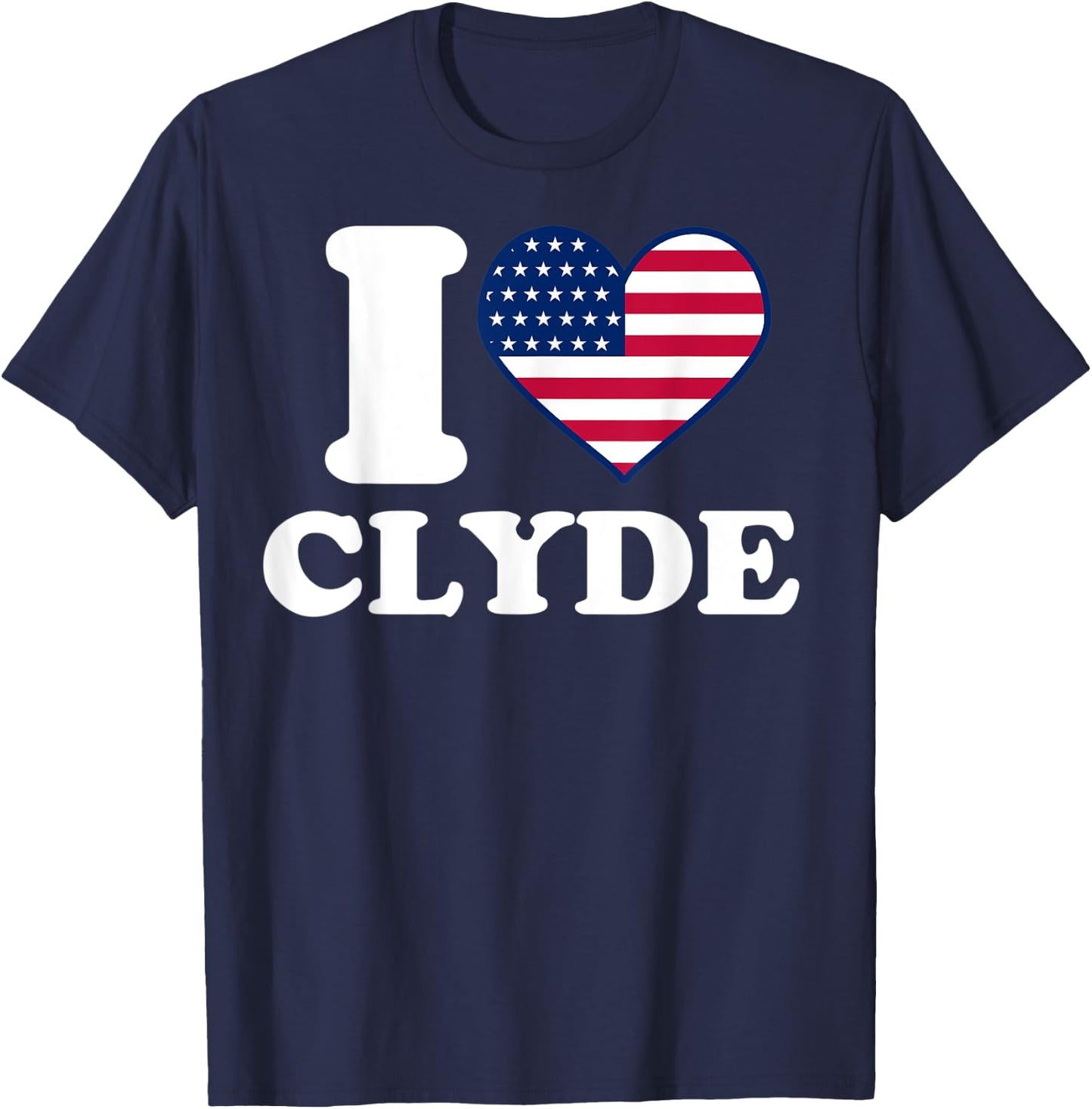 I love Clyde I heart Clyde T-Shirt - T-Shirt | Navy